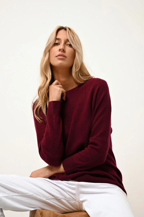 Pull Chauve Souris - Rebecca - Bordeaux