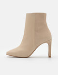 Botines De Cuero Reena Beige