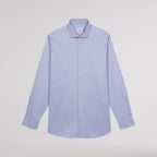Chemise Cintrée En Twill Double Retors Bleue