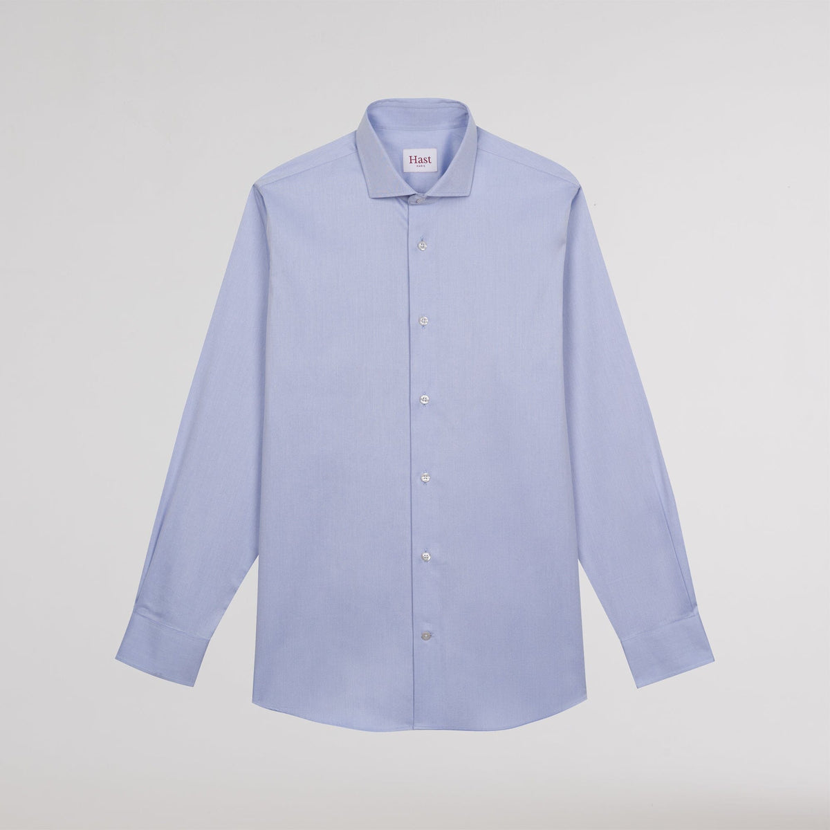 Chemise Cintrée En Twill Double Retors Bleue