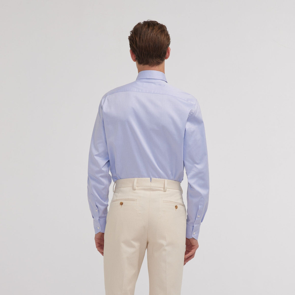 Chemise En Twill Double Retors Bleue