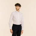 Chemise En Twill Double Retors Blanche