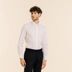 Chemise En Twill Double Retors Blanche