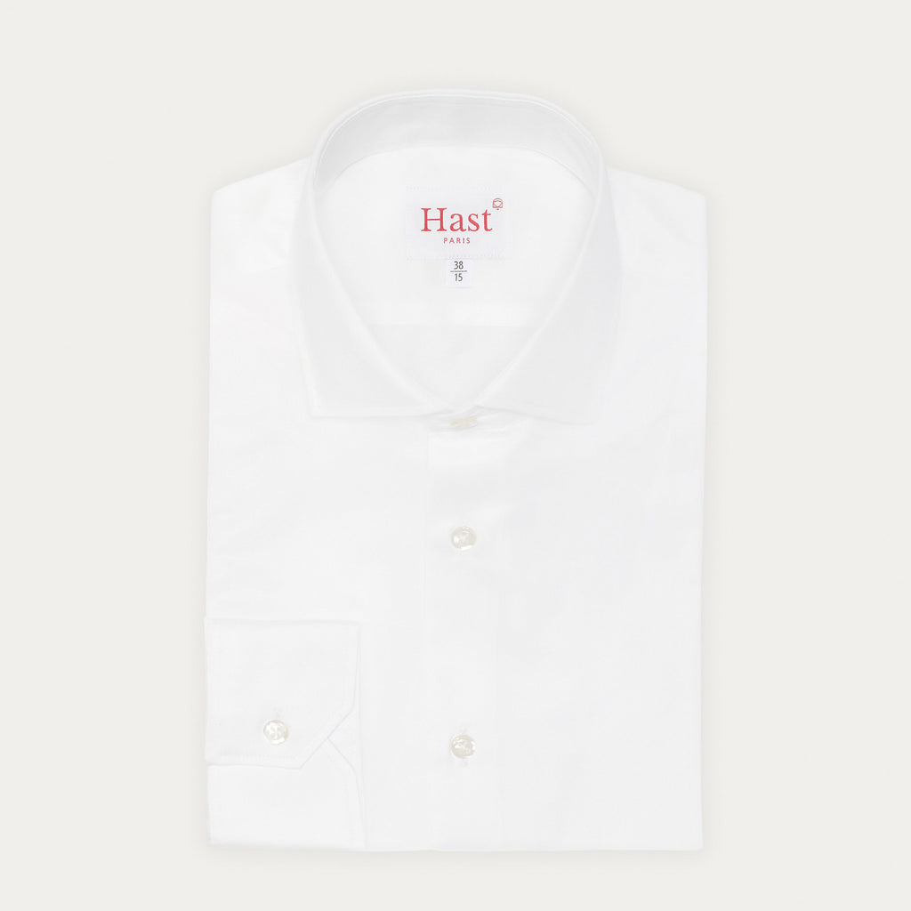 Chemise En Twill Double Retors Blanche