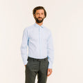 Chemise En Oxford Double Retors Bleu Ciel