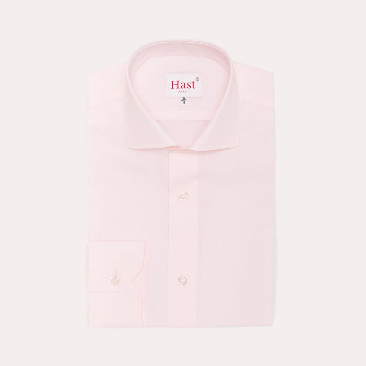 Chemise En Popeline Double Retors Rose Pâle