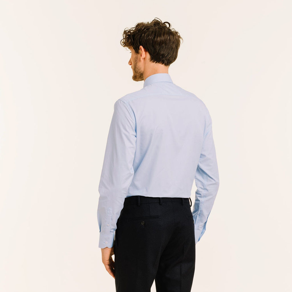 Chemise En Fil-À-Fil Double Retors Bleu Ciel