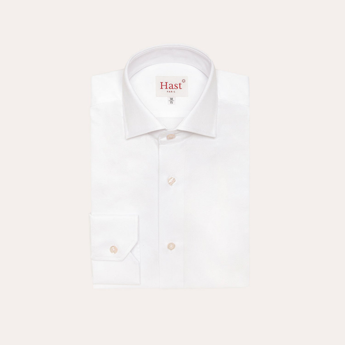 Chemise En Dobby Double Retors Blanche