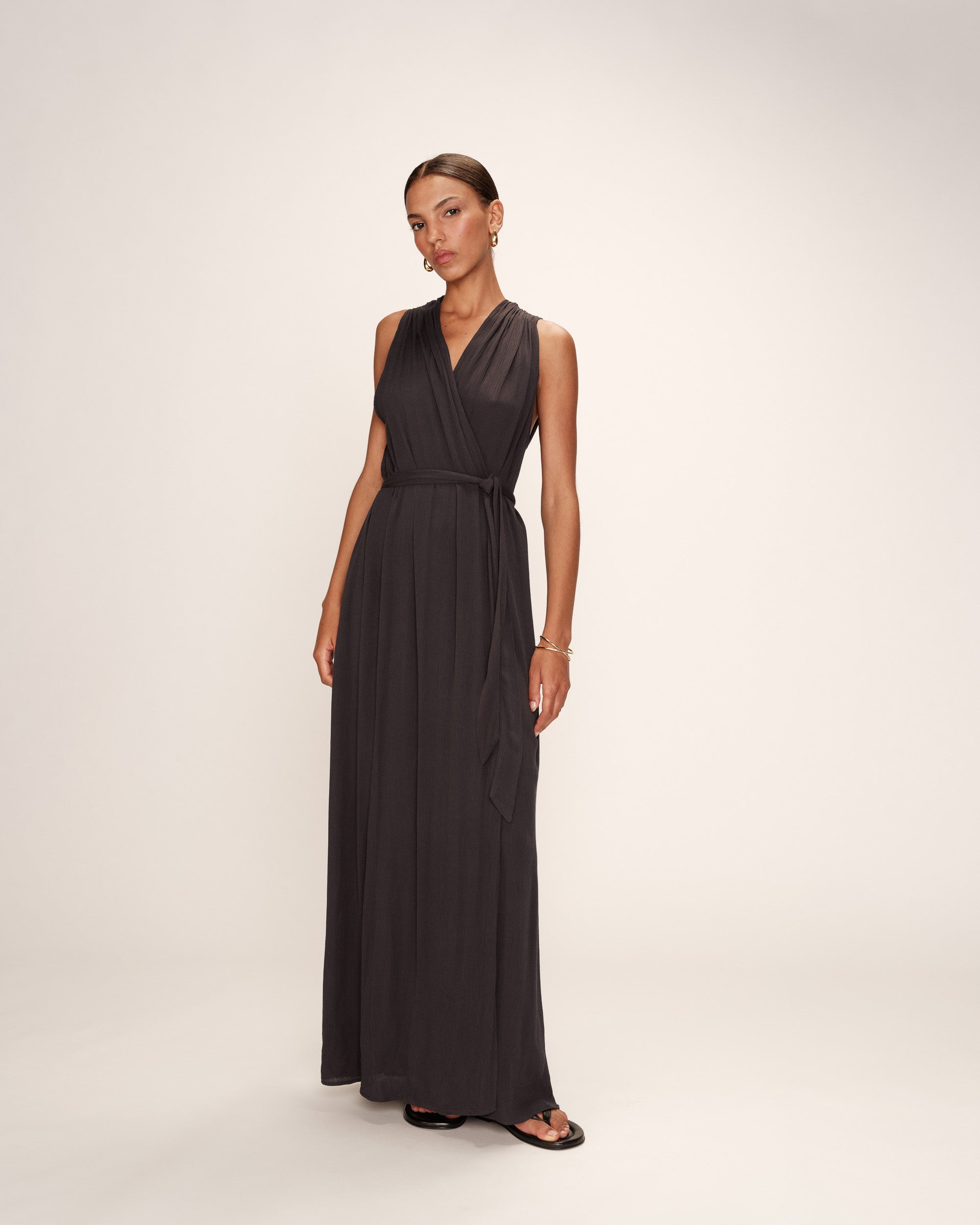 Vestido Largo Regis - Antracita