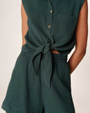 Camisa Anudada Esmeralda Regaliz
