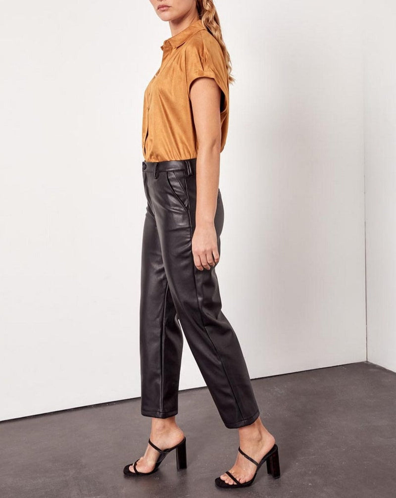 Pantalón chino capri Sandy de talle alto - Black Rock - Mujer