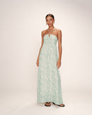 Vestido largo de reina - Verde