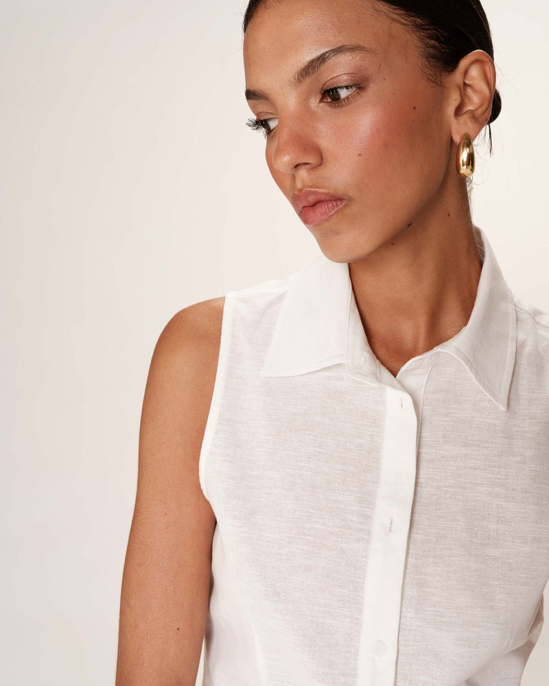 Renee Ecru Slim Fit Shirt