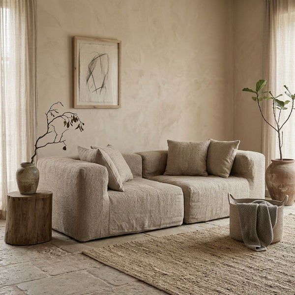 Linen Sofa - Beige