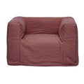 Linen Armchair - Red