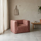 Linen Armchair - Red