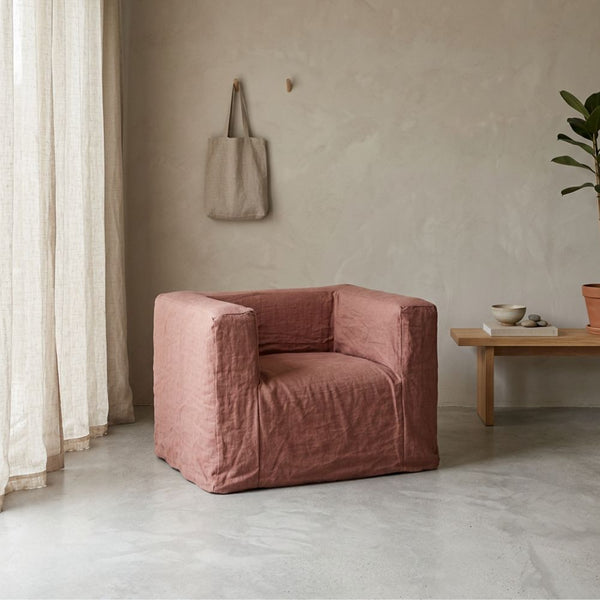 Sillón de lino - Rojo
