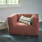 Linen Armchair - Red