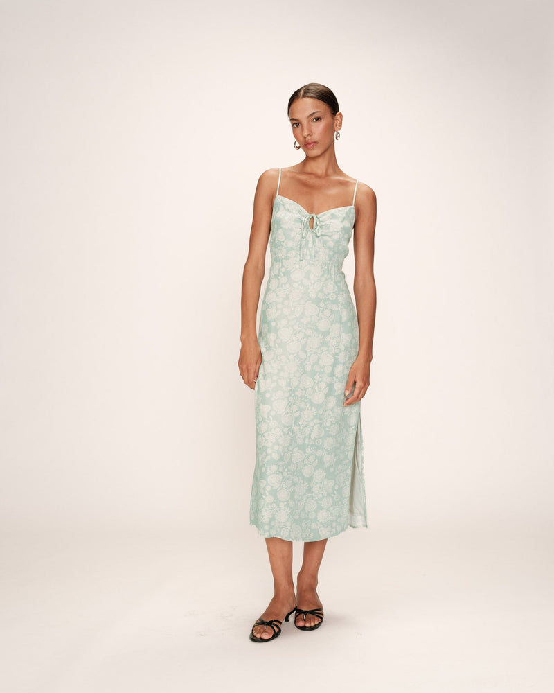 Retina Long Dress - Green