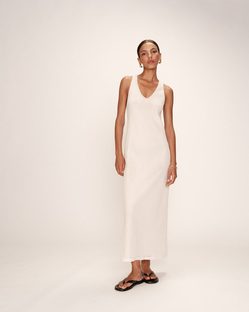 Long Ecru Dress Reveuse