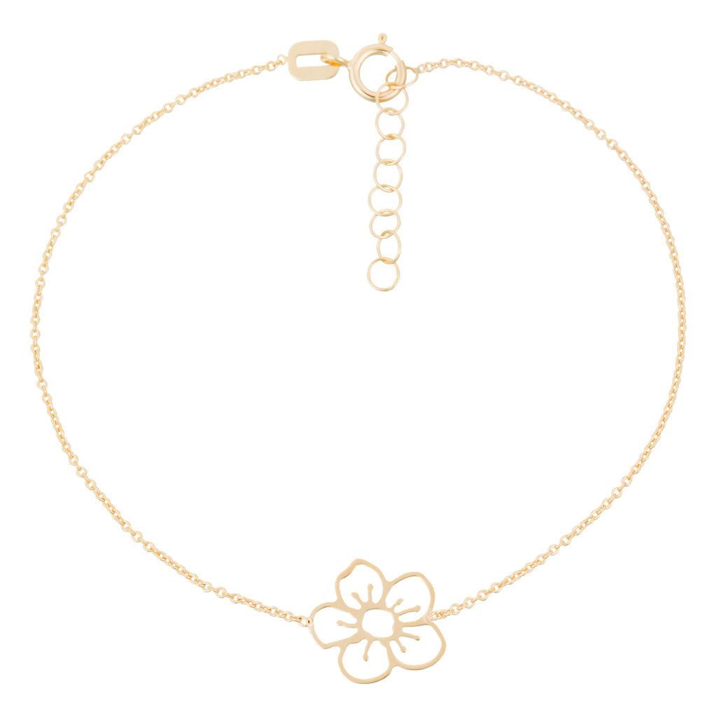 Bracelet "Fleur Dorée" Or Jaune 375/1000