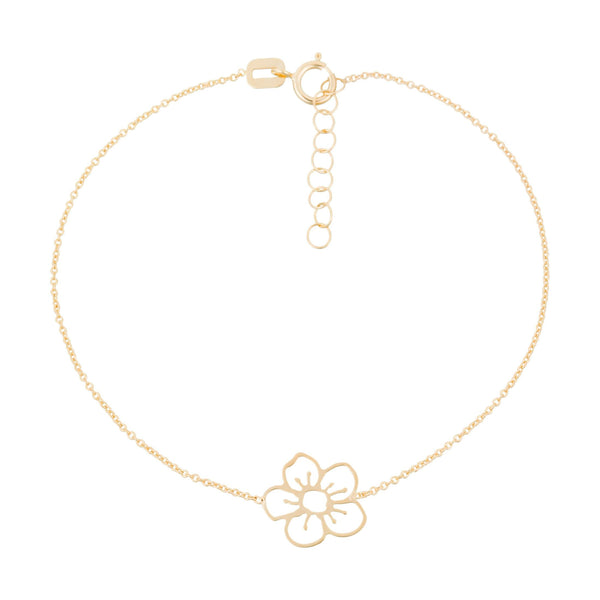 Bracelet "Fleur Dorée" Or Jaune 375/1000