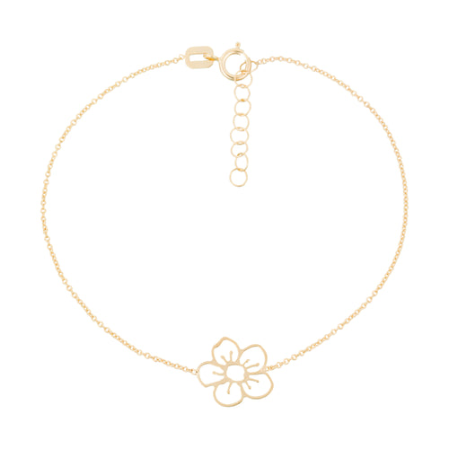 Bracelet Fleur Dorée - Or Jaune