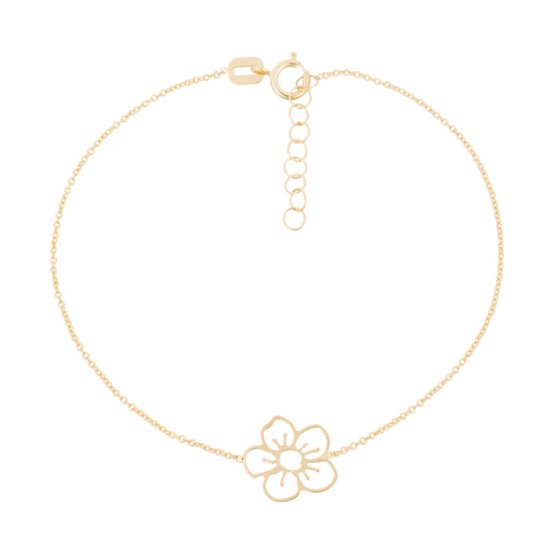 Bracelet Fleur Dorée - Or Jaune