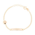 Children's Curb Bracelet "Golden Bar" 375/1000 Yellow Gold