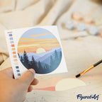 Peinture Par Numéro Sur Disque En Bois - Plage Malibu