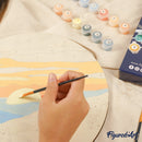 Peinture Par Numéros - Peinture Par Numéro Sur Disque En Bois - Plante 2