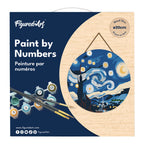 Peinture Par Numéro Sur Disque En Bois - Nuit Étoilée