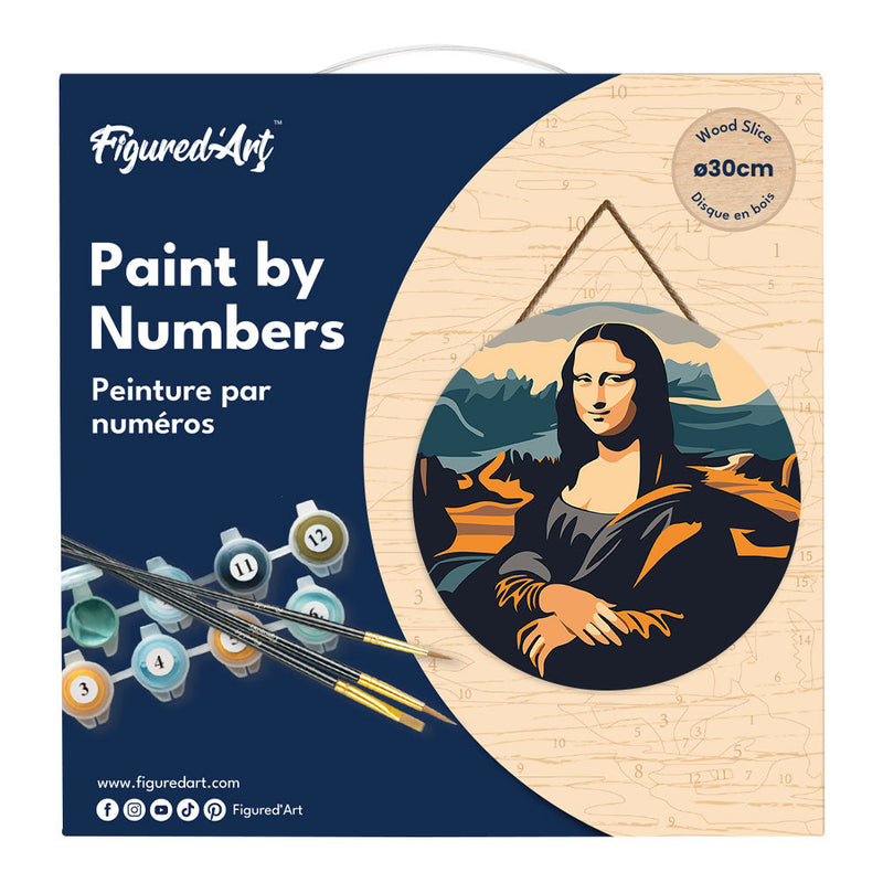 Peinture Par Numéros - Peinture Par Numéro Sur Disque En Bois - Mona Lisa La Joconde