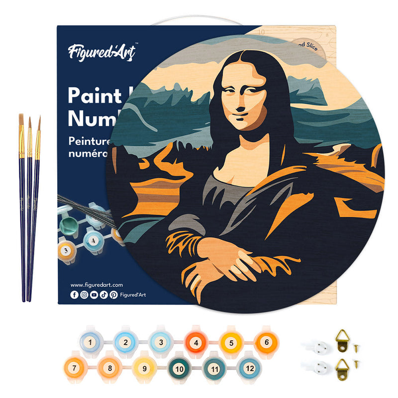 Peinture Par Numéros - Peinture Par Numéro Sur Disque En Bois - Mona Lisa La Joconde