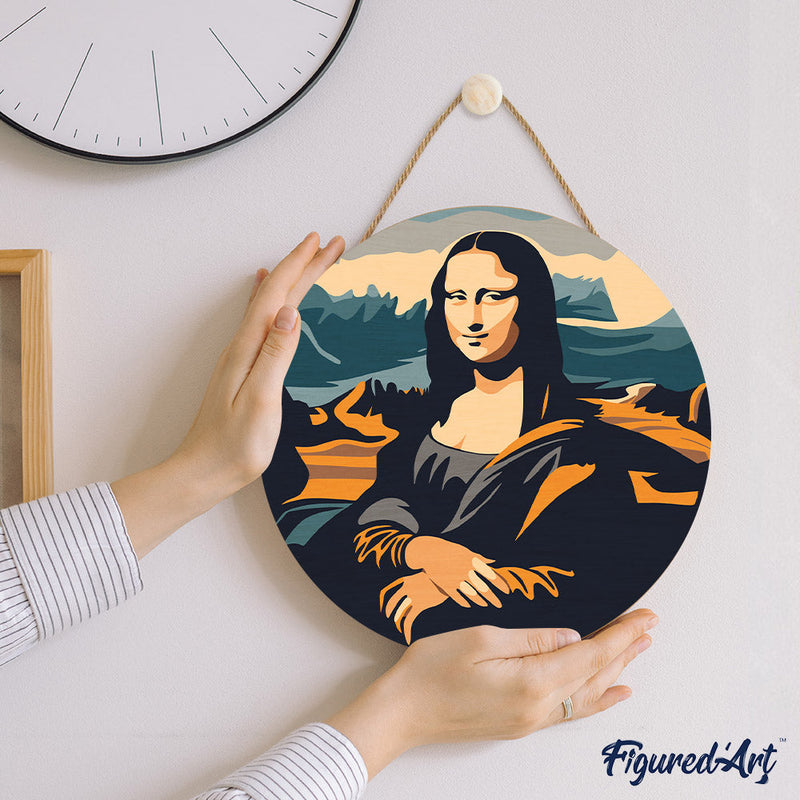 Peinture Par Numéros - Peinture Par Numéro Sur Disque En Bois - Mona Lisa La Joconde