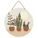 Peinture Par Numéros - Peinture Par Numéro Sur Disque En Bois - Plantes Grasses