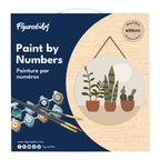 Peinture Par Numéro Sur Disque En Bois - Plantes Grasses