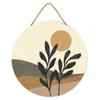 Peinture Par Numéro Sur Disque En Bois - Paysage Et Plante