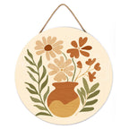 Peinture Par Numéro Sur Disque En Bois - Pot De Fleurs