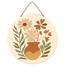 Peinture Par Numéros - Peinture Par Numéro Sur Disque En Bois - Pot De Fleurs