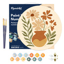 Peinture Par Numéros - Peinture Par Numéro Sur Disque En Bois - Pot De Fleurs