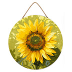 Peinture Par Numéro Sur Disque En Bois - Tournesol