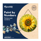 Peinture Par Numéro Sur Disque En Bois - Tournesol