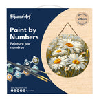 Peinture Par Numéro Sur Disque En Bois - Marguerites