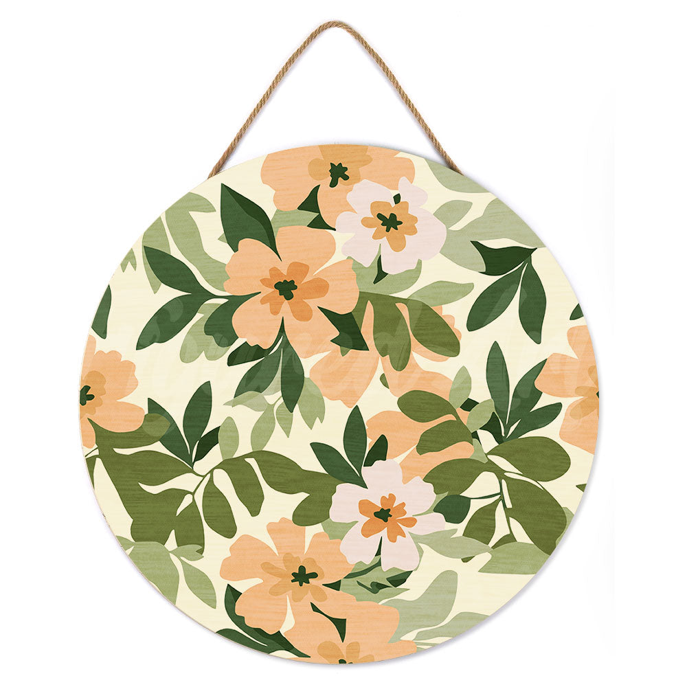 Peinture Par Numéro Sur Disque En Bois - Motif Floral