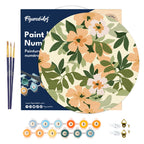 Peinture Par Numéro Sur Disque En Bois - Motif Floral