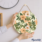 Peinture Par Numéro Sur Disque En Bois - Motif Floral
