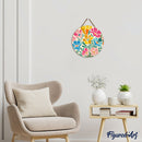 Peinture Par Numéros - Peinture Par Numéro Sur Disque En Bois - Motif Floral Coloré