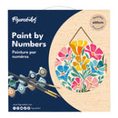Peinture Par Numéros - Peinture Par Numéro Sur Disque En Bois - Motif Floral Coloré