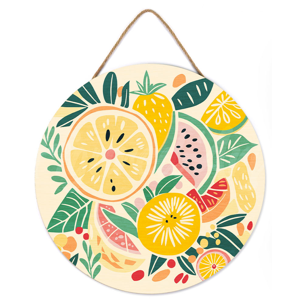 Peinture Par Numéro Sur Disque En Bois - Fruits